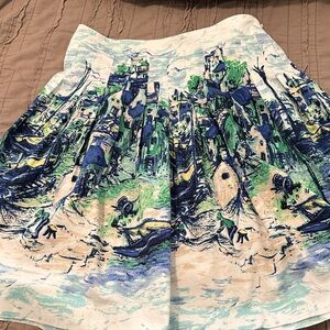 Talbots Artistic Blue and Green Skirt. Beautiful skirt